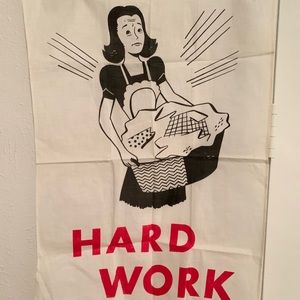 Antique “Hard Work” laundry image/dish towel